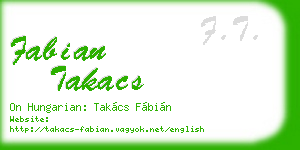fabian takacs business card