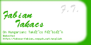 fabian takacs business card